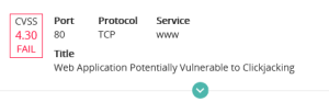 Clickjacking PCI compliance failure