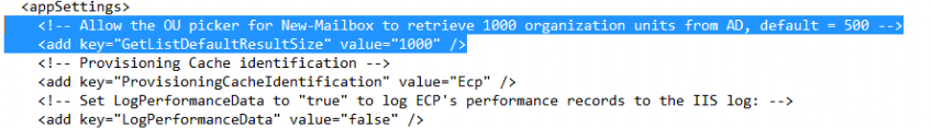 edit web config file