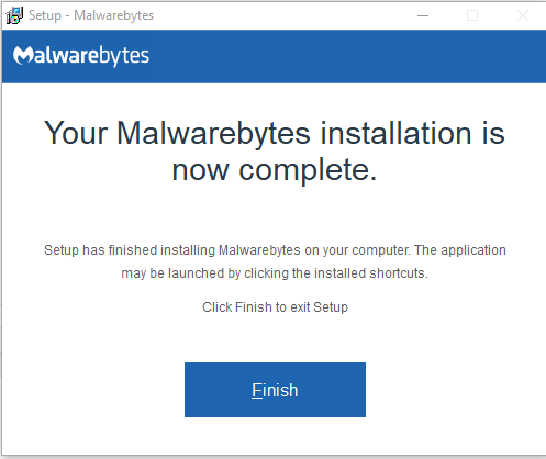 Malwarebytes installed